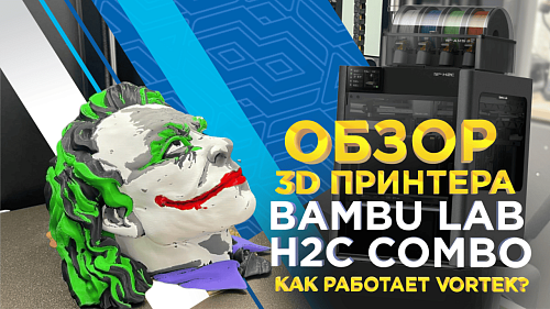 Обзор Bambu Lab H2C Combo c системой переключения сопел Vortek.